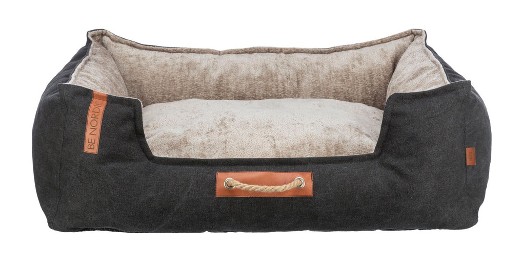 TRIXIE BE NORDIC Bett Föhr, eckig, schwarz/sand
