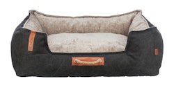 TRIXIE BE NORDIC Bett Föhr, eckig, 60 × 50 cm, schwarz/sand