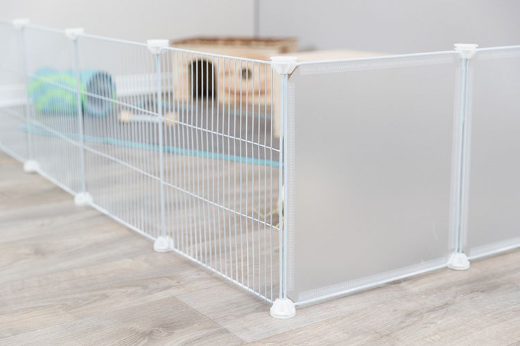 TRIXIE Indoor Freilaufgehege, Metall/Kunststoff, 140 × 35 × 70 cm, weiß
