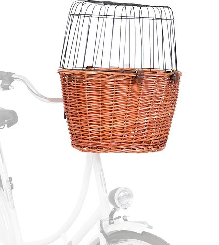 TRIXIE Front-Fahrradkorb, 44 × 48 × 33 cm, natur