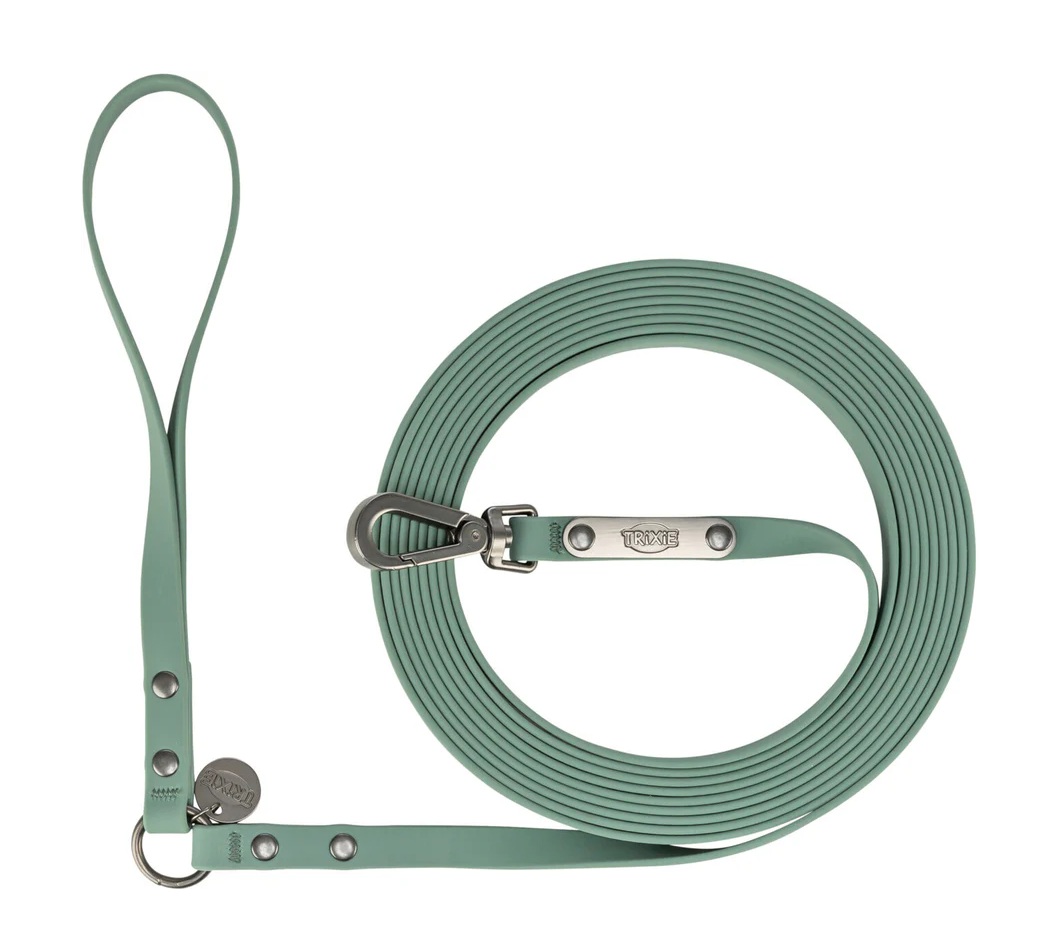 TRIXIE Schleppleine CityStyle, PVC, S–M: 5 m/13 mm, salbei