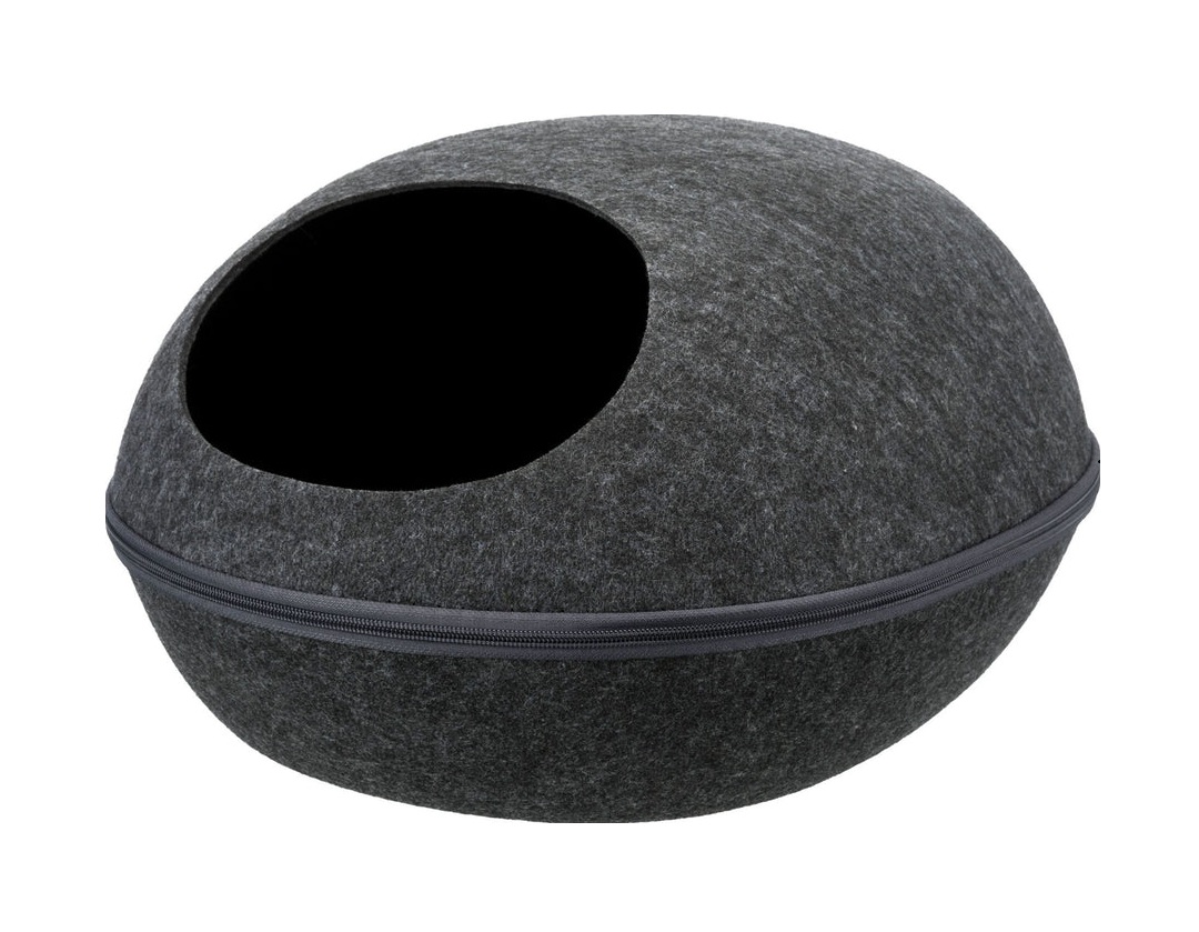 TRIXIE Höhle Liva, Filz, 40 × 24 × 47 cm, anthrazit