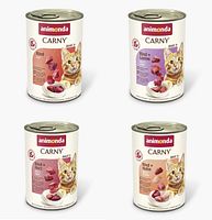 animonda Carny Adult 24 x 400g Mixpaket (Rind&Lamm, Rind&Huhn,Rind,Rind&Herz) Katzennassfutter
