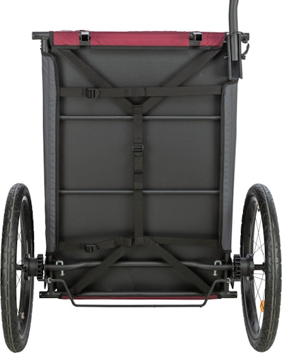 TRIXIE Fahrrad-Anhänger 2.0 schwarz/rot Größe M (63 x 68 x 75 (137) cm)