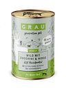Vorschaubild grau Hund 400 Gramm Hundenassfutter