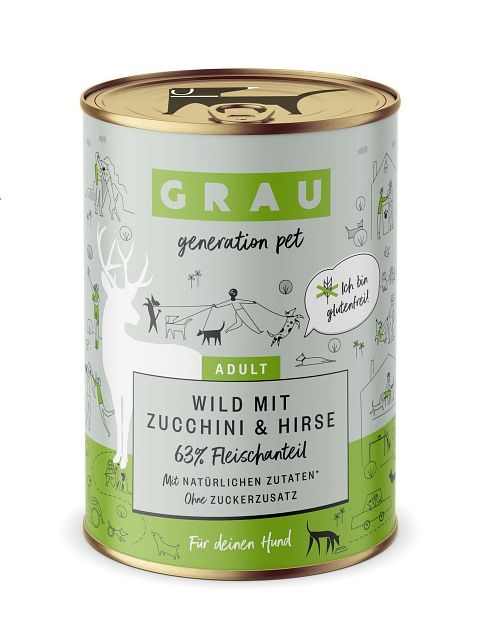 grau Hund 400 Gramm HundenassfutterVorschaubild