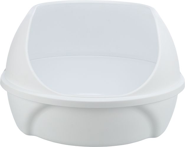 TRIXIE Katzentoilette Simao, hoher Rand, 48 × 30 × 58 cm, weiß