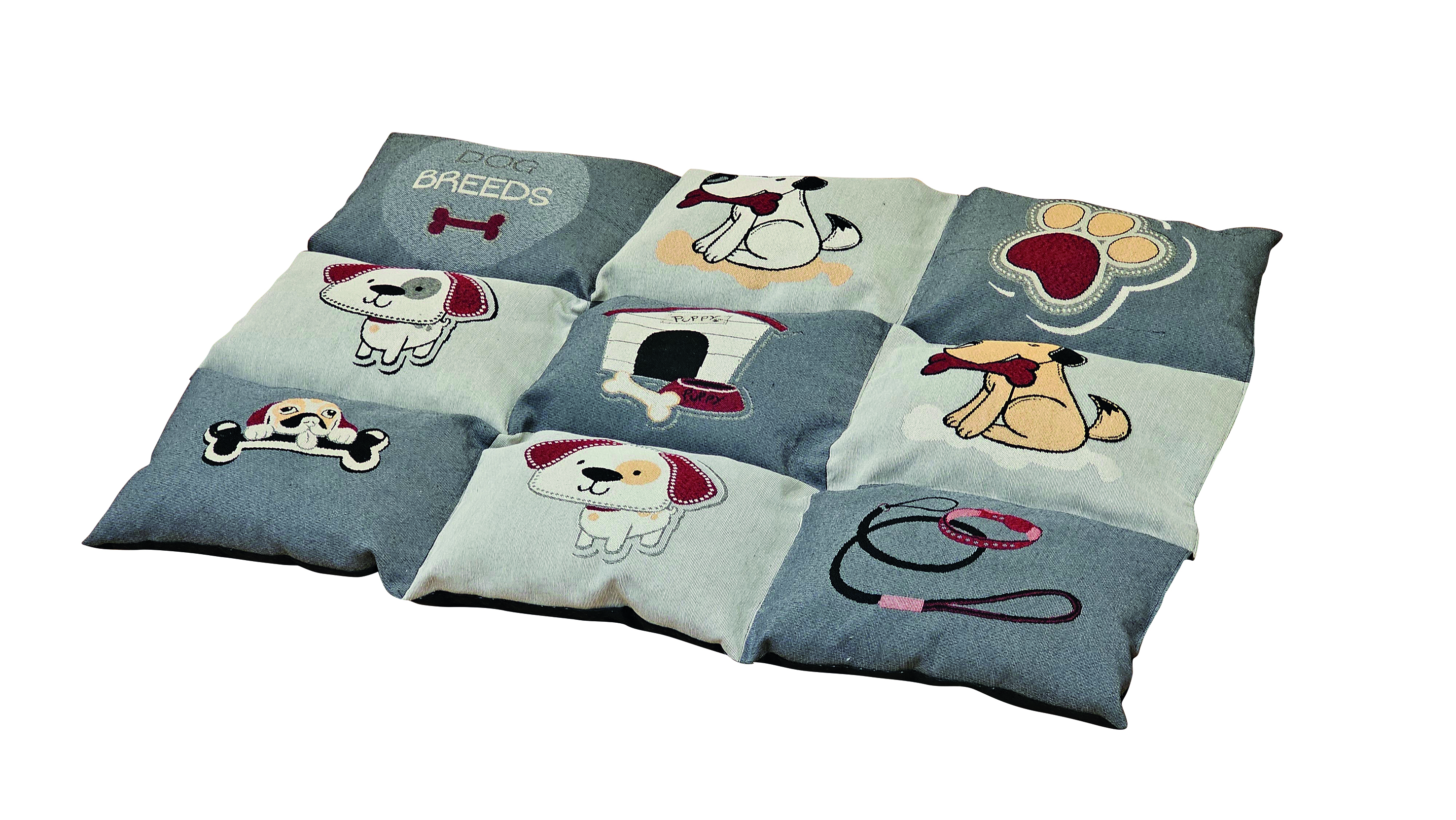NOBBY Liegematte "PATCHY"  Classic grau/beige L x B: 58 x 80 cm