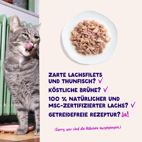 Edgard&Cooper Frischer Lachs & Wildfang-Thunfisch 70g Katzenfeuchtfutter
