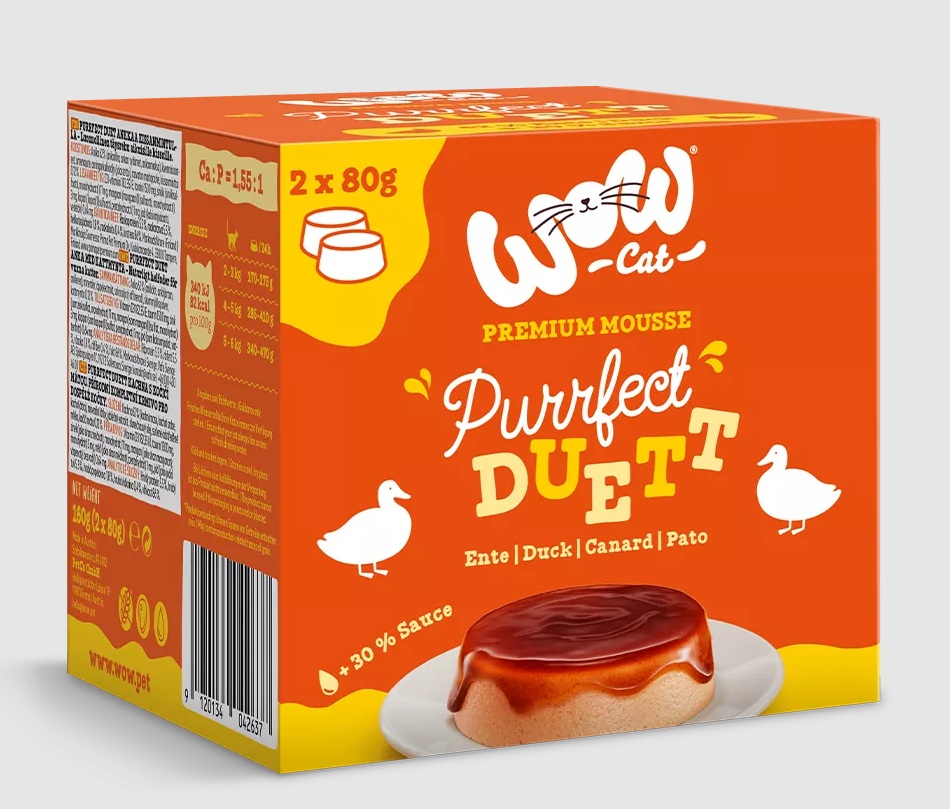 WOW Purrfect Duett Ente CAT 2 x 80g