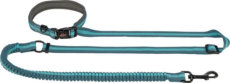 TRIXIE Joggingleine, 1,33–1,80 m/20 mm, petrol/aqua