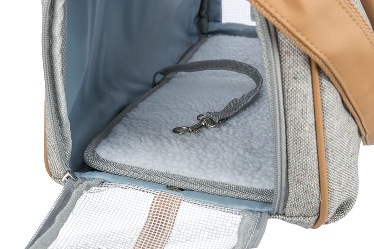 TRIXIE Tasche Helen, 19 × 28 × 40 cm, grau/hellbraun