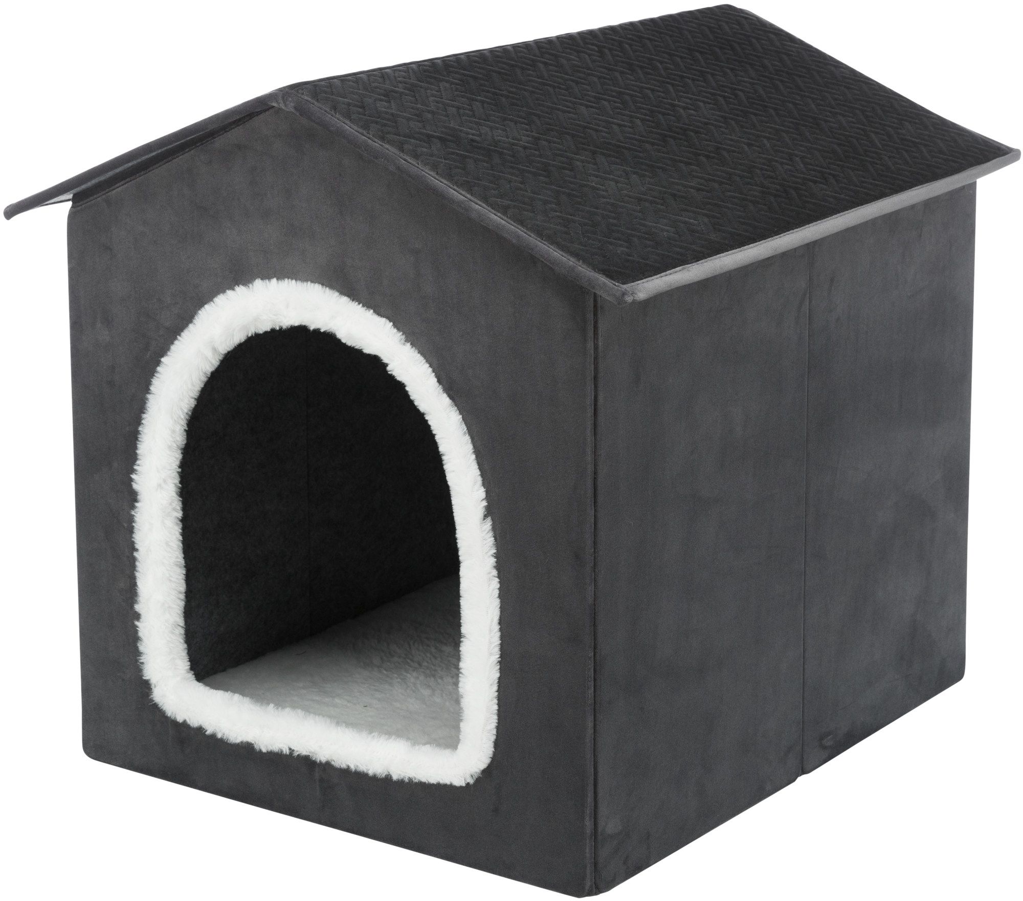 TRIXIE Höhle Livia, 50 × 50 × 54 cm, dunkelgrau/weiß