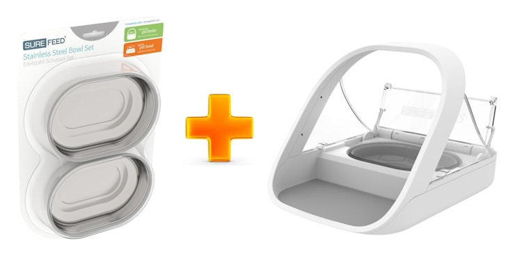 SureFeed Microchip-Futterautomat mit Edelstahlschalen Vorteils-Paket SureFeed Microchip-Futterautomat mit Edelstahlschalen Vorteils-Paket