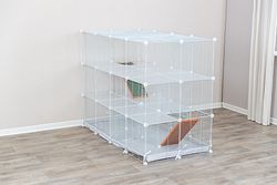 TRIXIE Indoor Freilaufgehege, Metall/Kunststoff, 140 × 35 × 70 cm, weiß