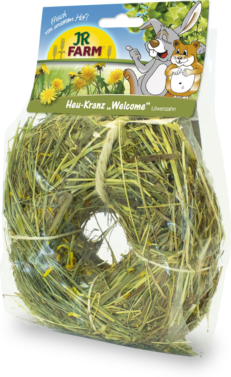 JR FARM Heu-Kranz Welcome Löwenzahn 100g Kleintiersnack