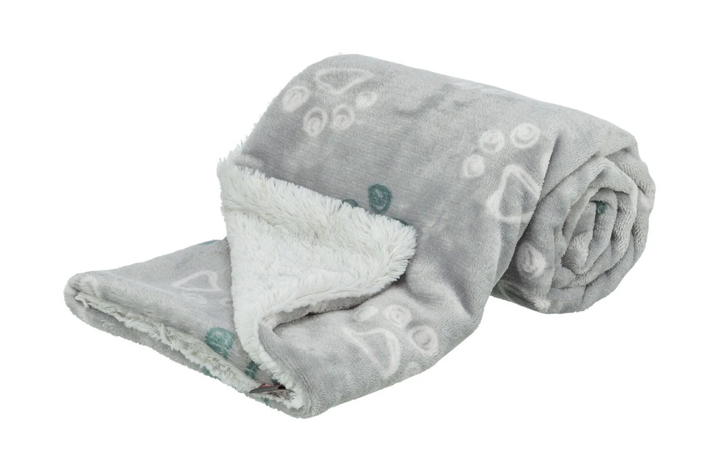 TRIXIE Decke Jimmy Soft, Softplüsch, 150 × 100 cm, hellgrau