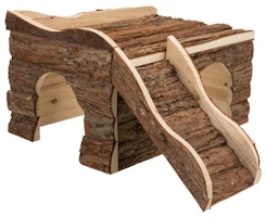 TRIXIE Haus Ineke, 2 Ausgänge Kaninchen, Rindenholz, 38 × 25 × 50 cm