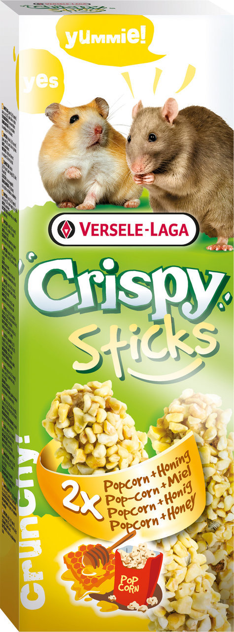 Crispy Sticks Hamster-Ratten Popcorn & Honig 2 Stück 100g Kleintiersnack