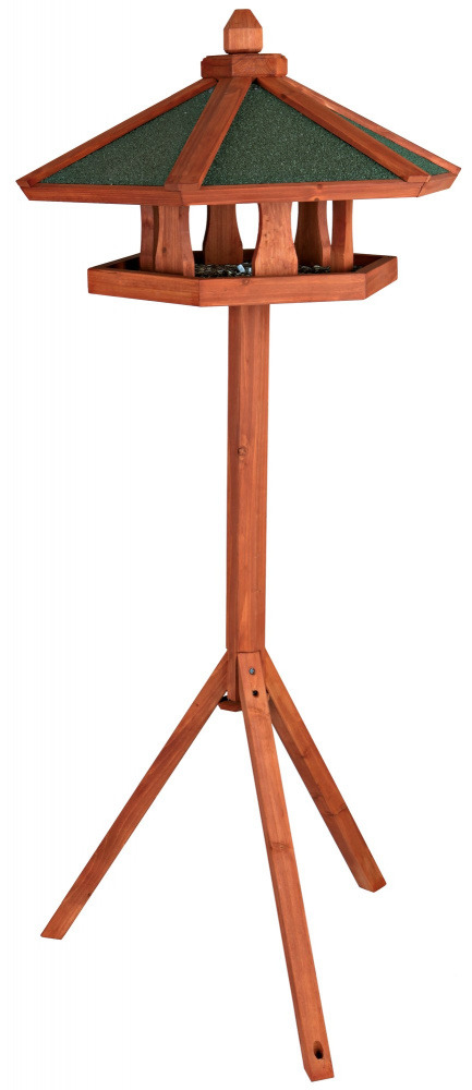 TRIXIE natura Futterhaus mit Ständer ø65x46/145cm braun