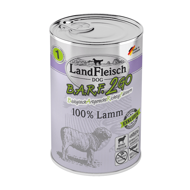 LandFleisch Hund B.A.R.F.2GO 100 %  400gVorschaubild
