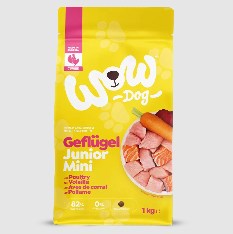 WOW Minis Junior Geflügel 1kg Hundetrockenfutter