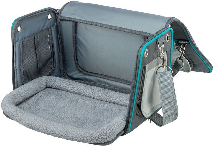 TRIXIE Wohn- und Transporttasche Vicky, 40 × 27 × 28 cm, grau