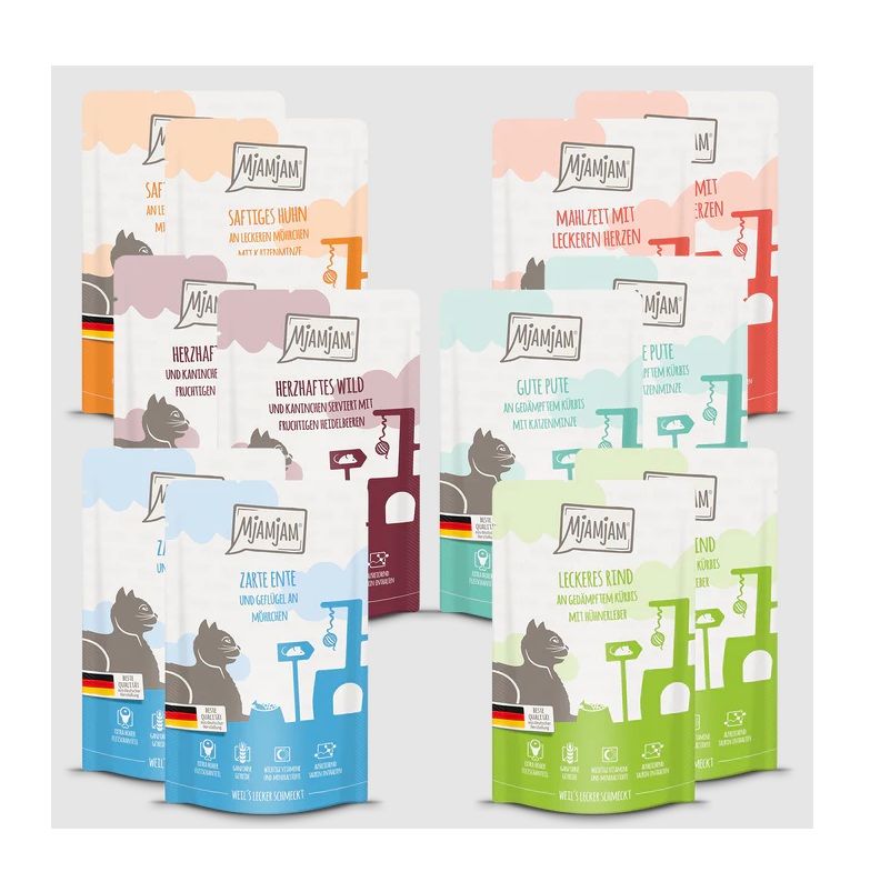 Mjamjam Probierpaket 3 12x125g MP Katzennassfutter
