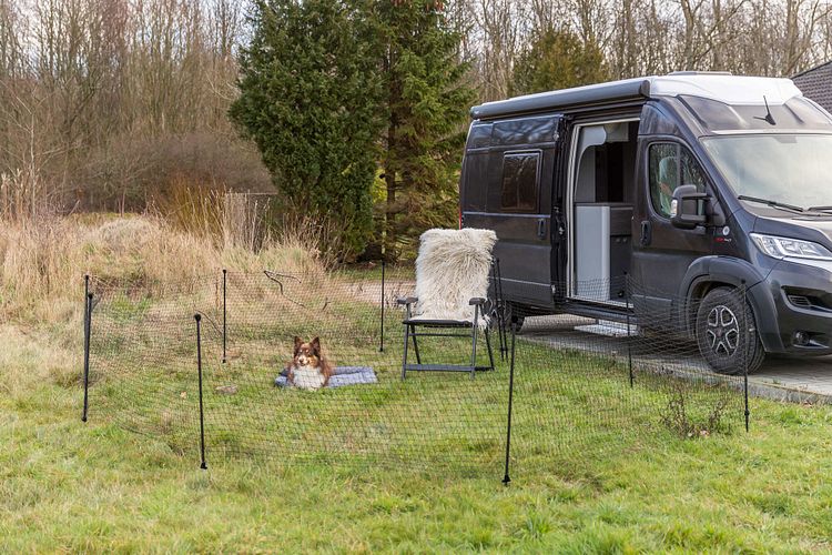 TRIXIE Mobiler Hundezaun, 15 m, schwarz