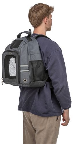 TRIXIE Rucksack Dan, 34 × 44 × 26 cm, grau