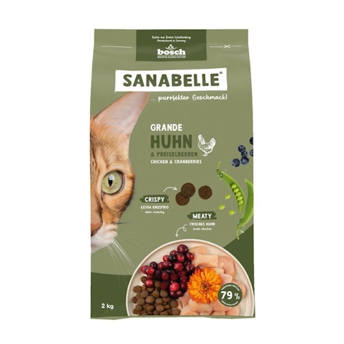 Sanabelle 2kg Grande Huhn Katzentrockenfutter