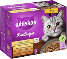 Whiskas Pure Delight Geflügel in Gelee 12 x 85 Gramm Multipack Katzennassfutter