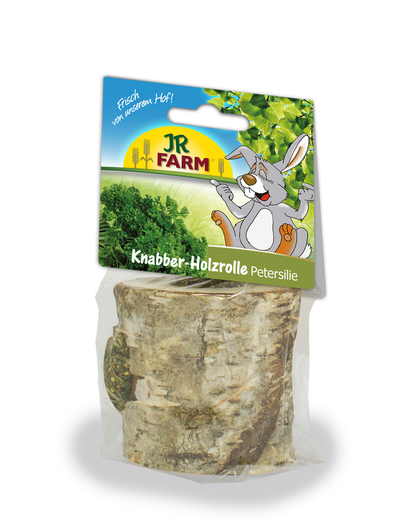 JR FARM Knabber-Holzrolle Petersilie 100g Kleintiersnack