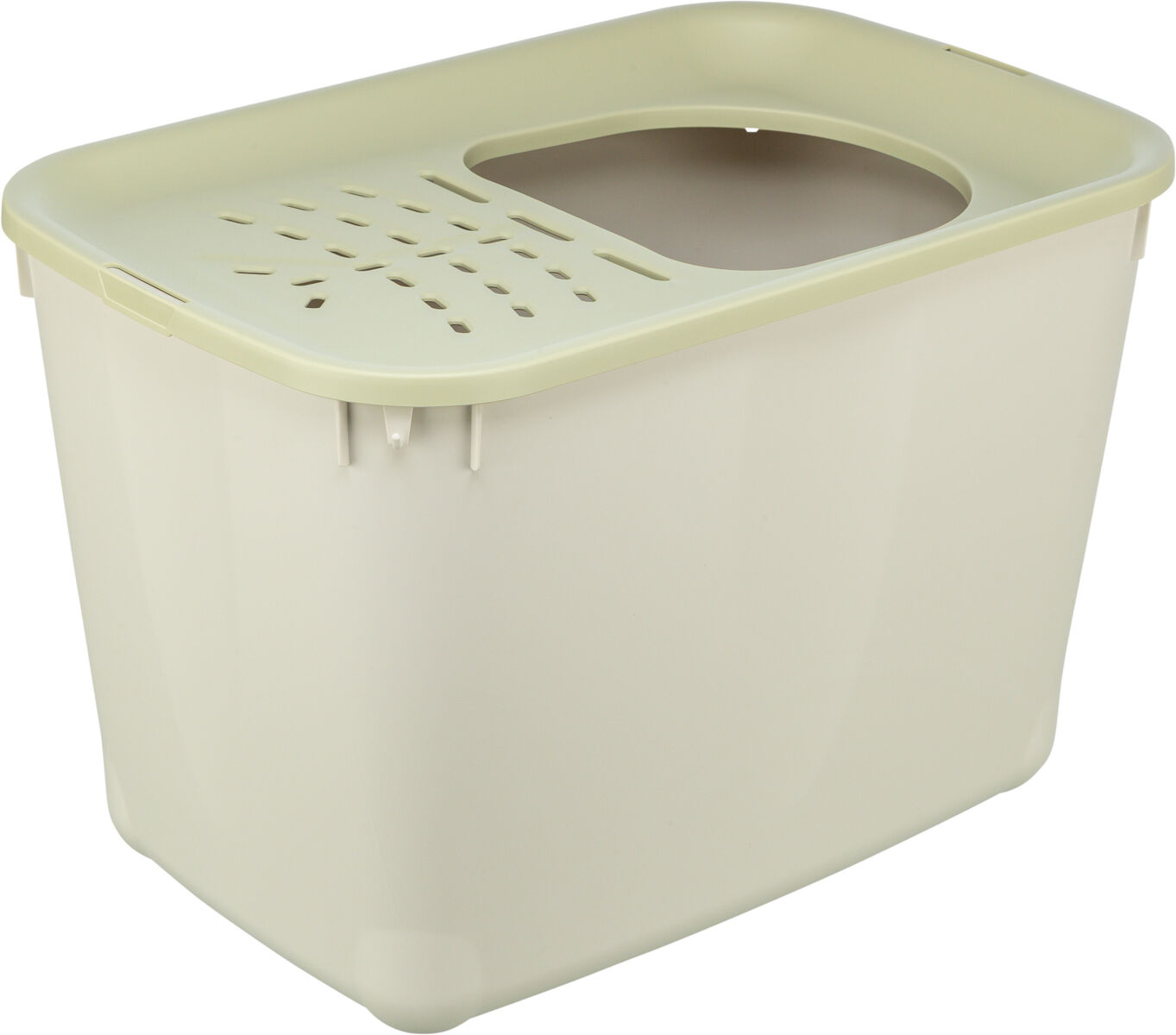 Katzentoilette Hop-In, 38 × 39 × 58 cm, grau/grün