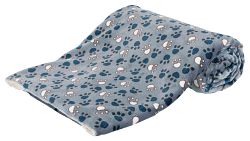 TRIXIE Decke Tammy, Softplüsch, 150 × 100 cm, blau/beige