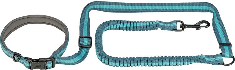 TRIXIE Joggingleine, 1,33–1,80 m/20 mm, petrol/aqua