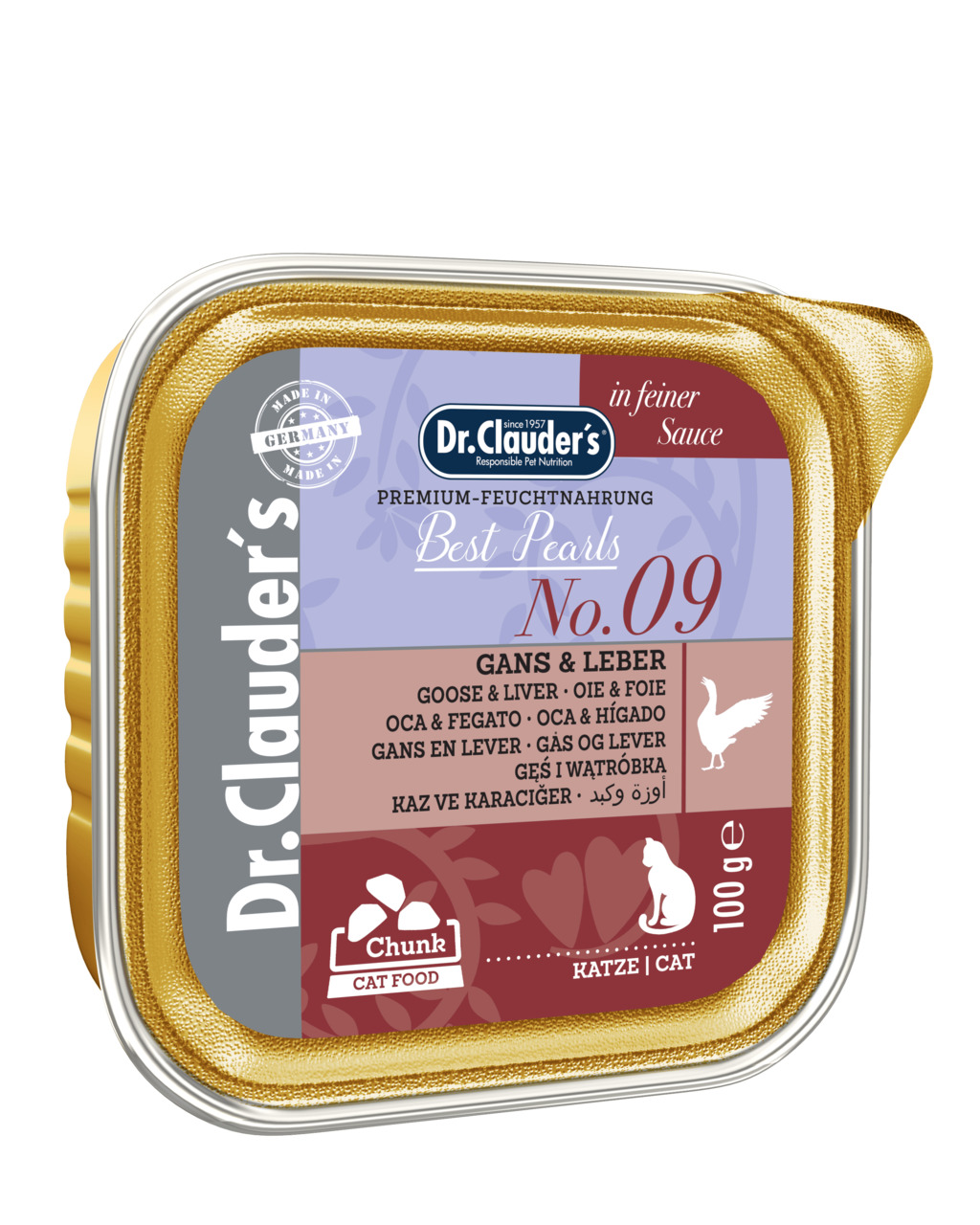 Dr. Clauder's Premium 100g Schale Katzennassfutter