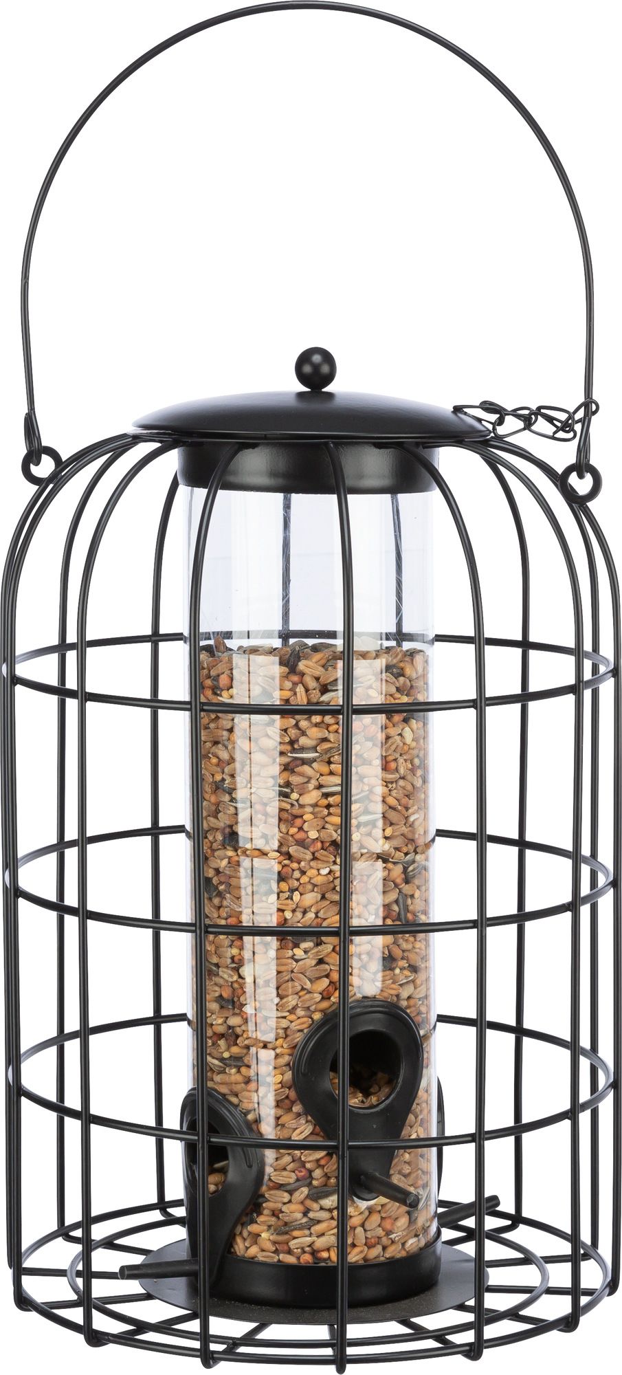 TRIXIE Futterspender mit Schutzgitter, 950 ml/ø 17 × 26 cm, schwarz