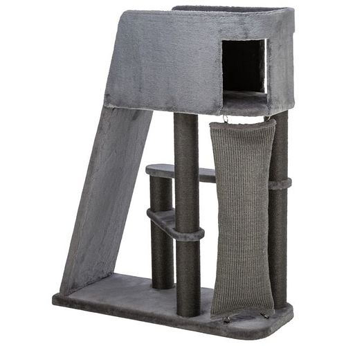 TRIXIE Kratzbaum Active, grau mit Kletterrampe, 122 cm