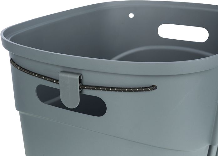 TRIXIE Front-Fahrradkorb, Kunststoff, 42 × 39 × 30 cm, grau