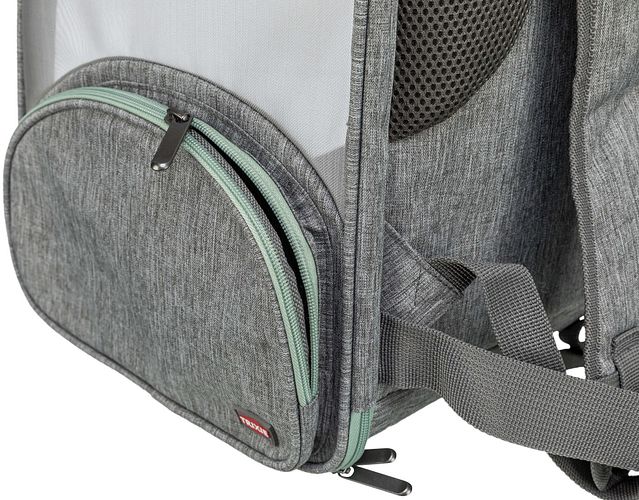 TRIXIE Rucksack Chloe, 39 × 43 × 27 cm, hellgrau