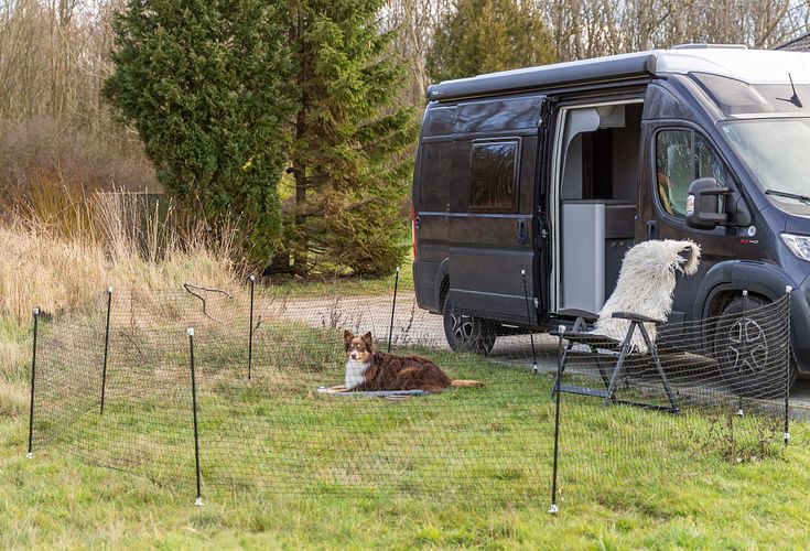 TRIXIE Mobiler Hundezaun, 15 m, schwarz
