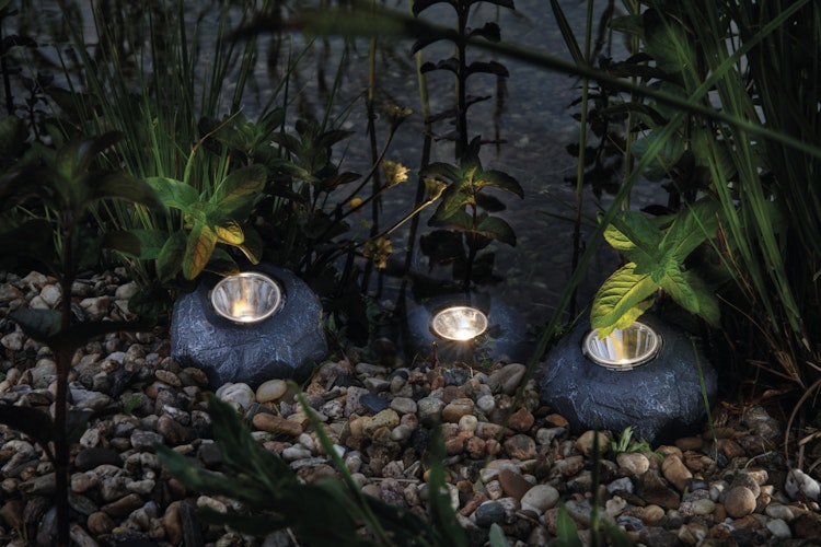 Pontec Teich - und Gartenbeleuchtung PondoStar LED Rocklight Set 3