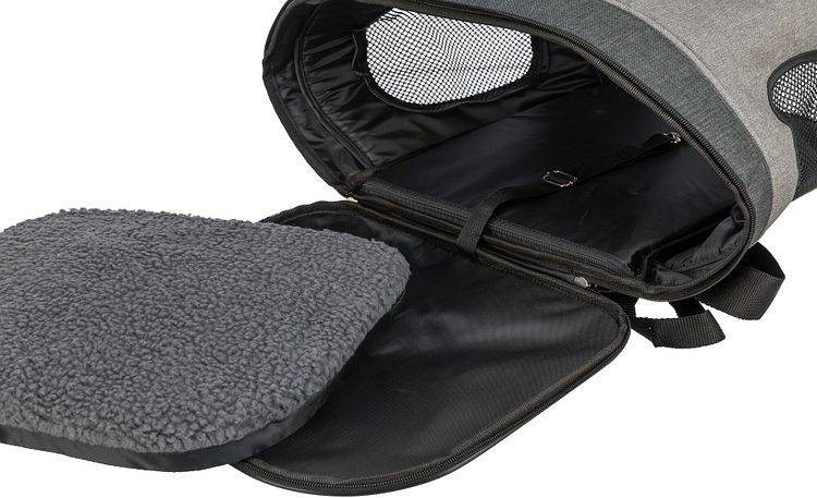 TRIXIE Rucksack Timon, 34 × 44 × 30 cm, schwarz/grau