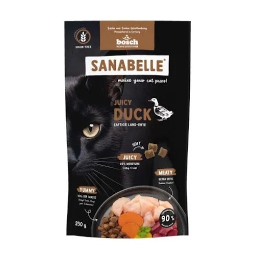 Sanabelle 1 x 250g Juicy Land-Ente Katzentrockenfutter