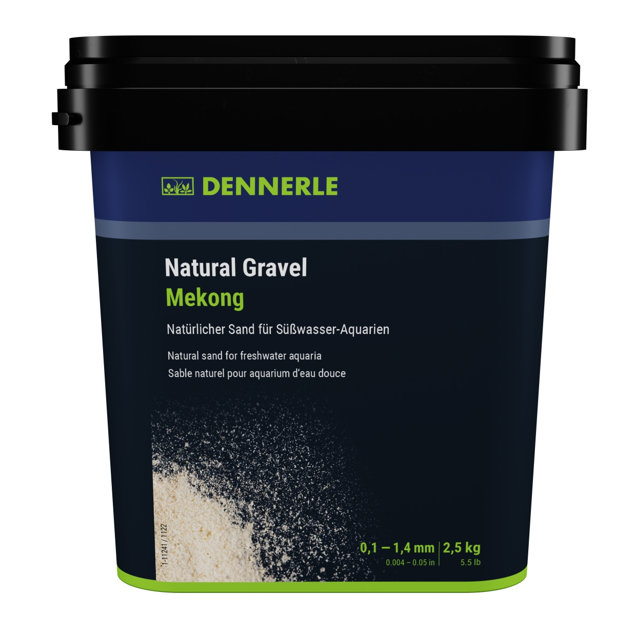 DENNERLE Natural Gravel Mekong 0,1-1,4 Millimeter  2,5 Kilogramm Aquarieneinrichtung