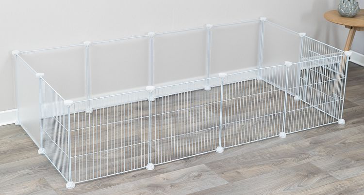 TRIXIE Indoor Freilaufgehege, Metall/Kunststoff, 140 × 35 × 70 cm, weiß