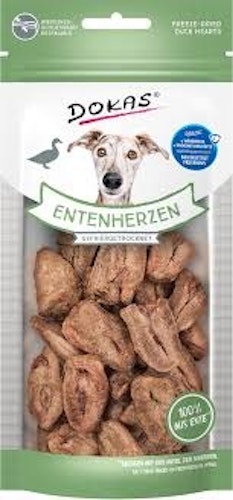 DOKAS 22g Entenherz gefriergetrocknet Hundesnack