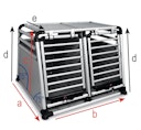 Vorschaubild NOBBY Aluminium Autotransportbox doppelt "ROUND CORNER" 83,5 x 96,5 x 68,6 cm