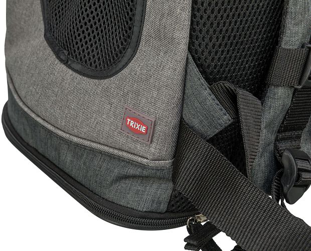 TRIXIE Rucksack Timon, 34 × 44 × 30 cm, schwarz/grau